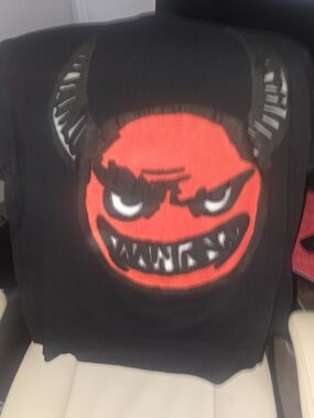Black2xl Worn Twice with Red Monster Face